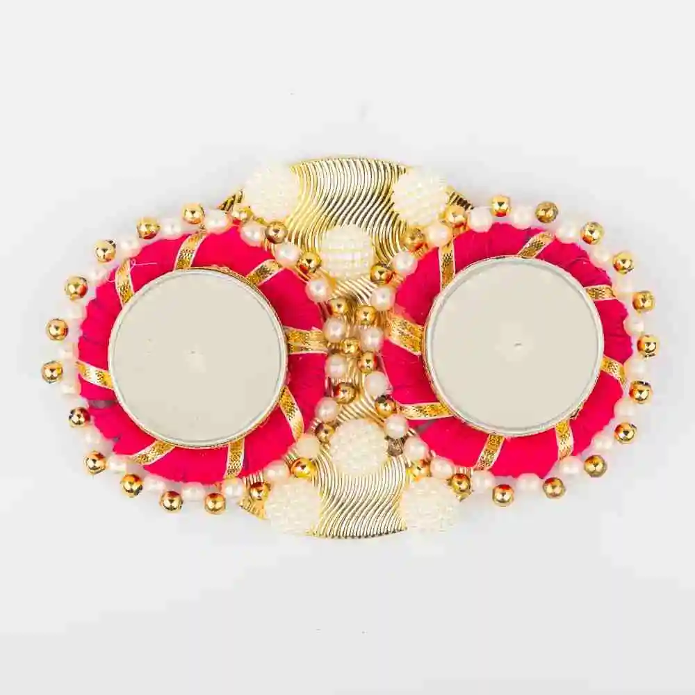 Handcrafted Double Ring T-Light Holder for Diwali Decor